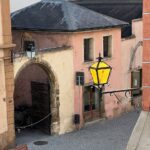 a building with a sign on it